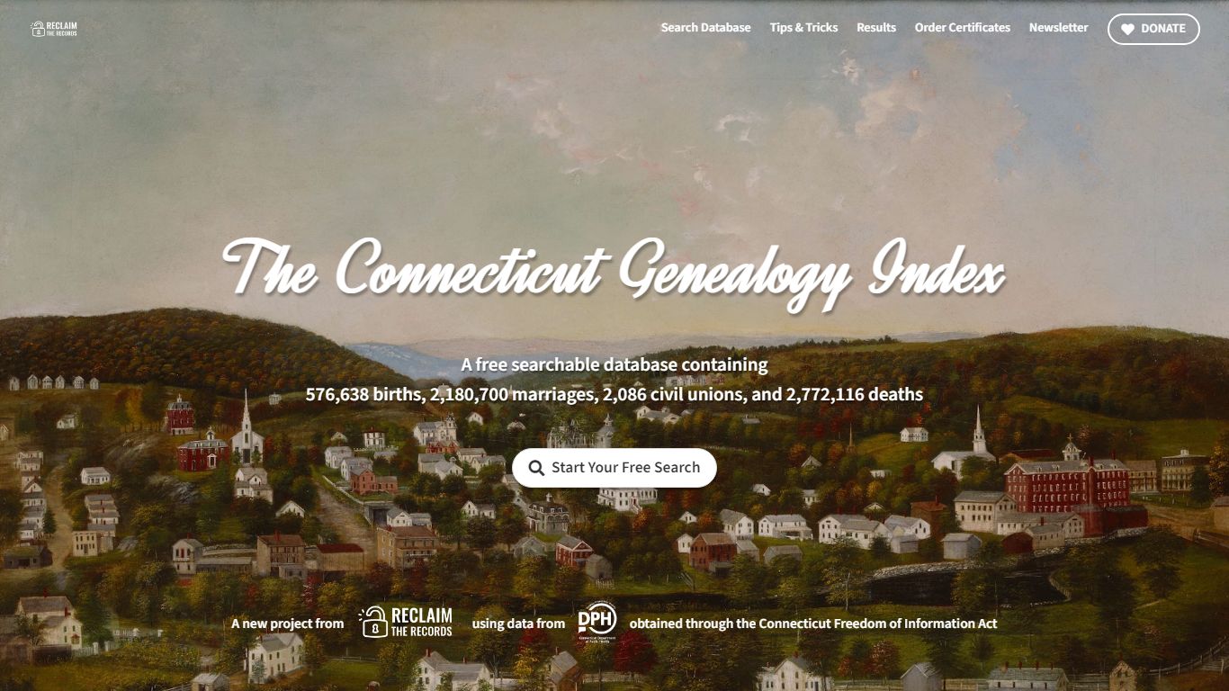 The Connecticut Genealogy Index // Free searchable database of ...